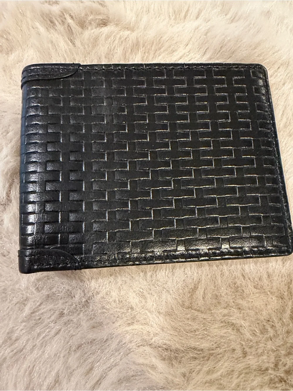 Castello Leather Black Card Sleeve Wallet